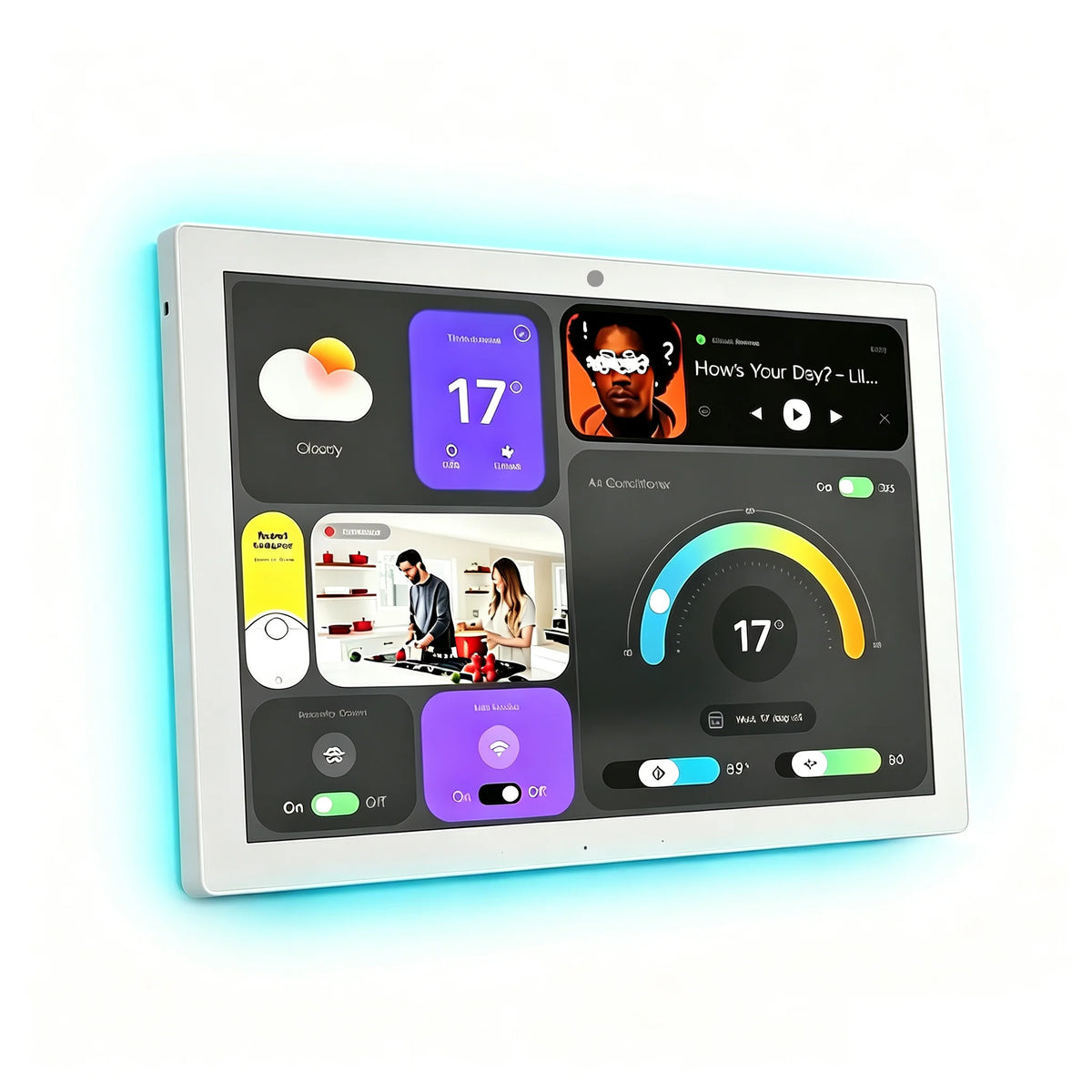 2026 New Smart Home Control Panel 15.6" Android 14 POE Tablet, Wall Mount Touch Screen Display, In-Built MQTT, with LED Lights