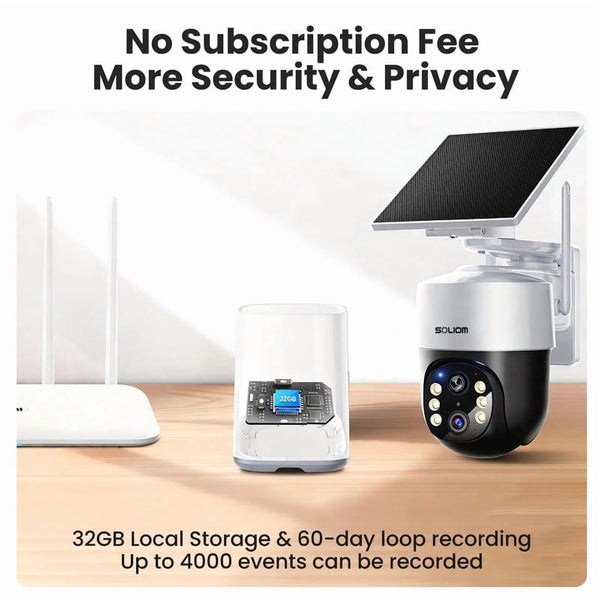 Soliom 4K Solar Wireless Security Camera System – 4-Cam Kit