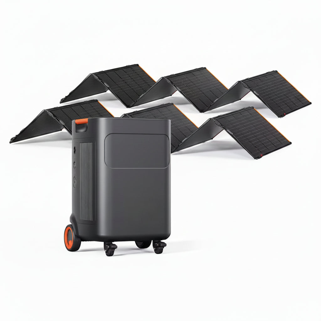7200-Watt/14400-Watt Peak Solar Generator 5K plus Push Button Start W/ 2-Pieces 500X Solar Panels for Whole-Home Backup