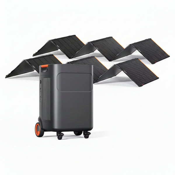 7200-Watt/14400-Watt Peak Solar Generator 5K plus Push Button Start W/ 2-Pieces 500X Solar Panels for Whole-Home Backup